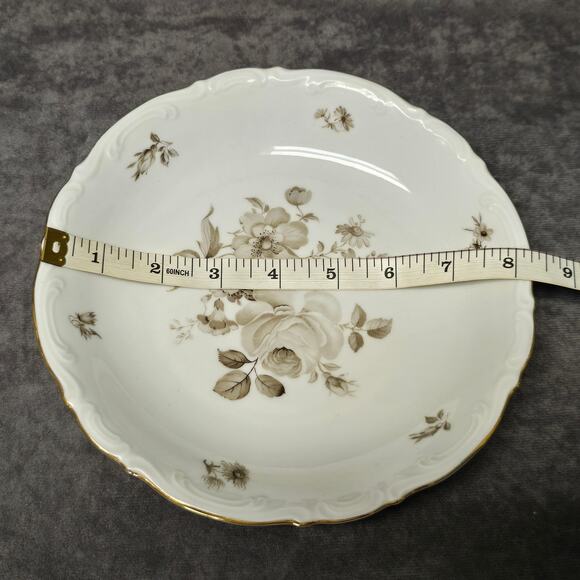 Mitterteich Bavaria Charming Barbara Salad Dessert Floral Design Plate 10153 66 - Picture 5 of 7